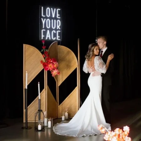 Love Your Face Wedding Neon Sign