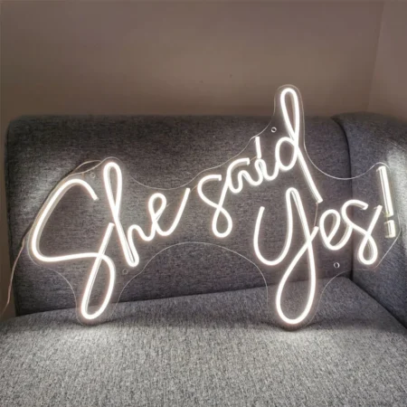 Wedding neon sign She Said Yes