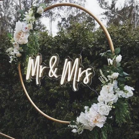 Mr and Mrs Wedding Neon Sign